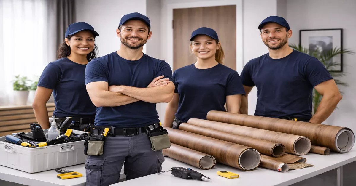 Equipe de profissionais especialistas em envelopamento com adesivo Vinilico